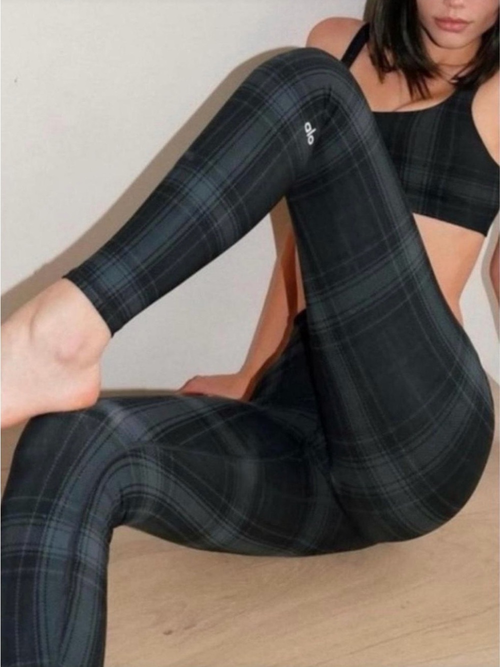 Alo yoga High Waist vapor legacy plaid leggings